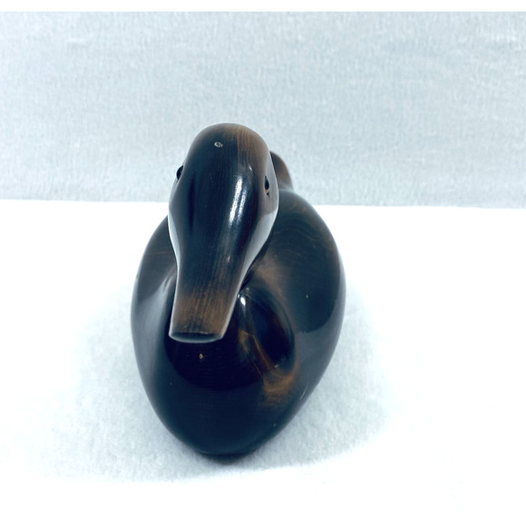 Wood Carved Duck Home Decor 12" Long Moveable Head Mancave Hunter‎ Signed B - Picture 5 of 10